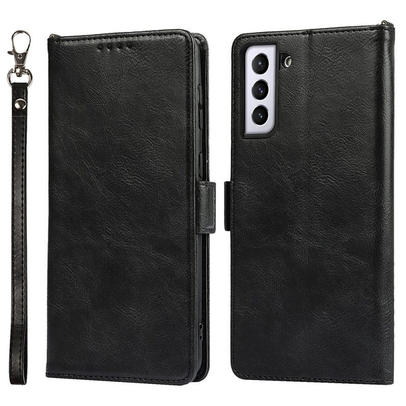 Custodia in pelle Samsung Galaxy S22 5G Tecnologia Rfid Style Leather