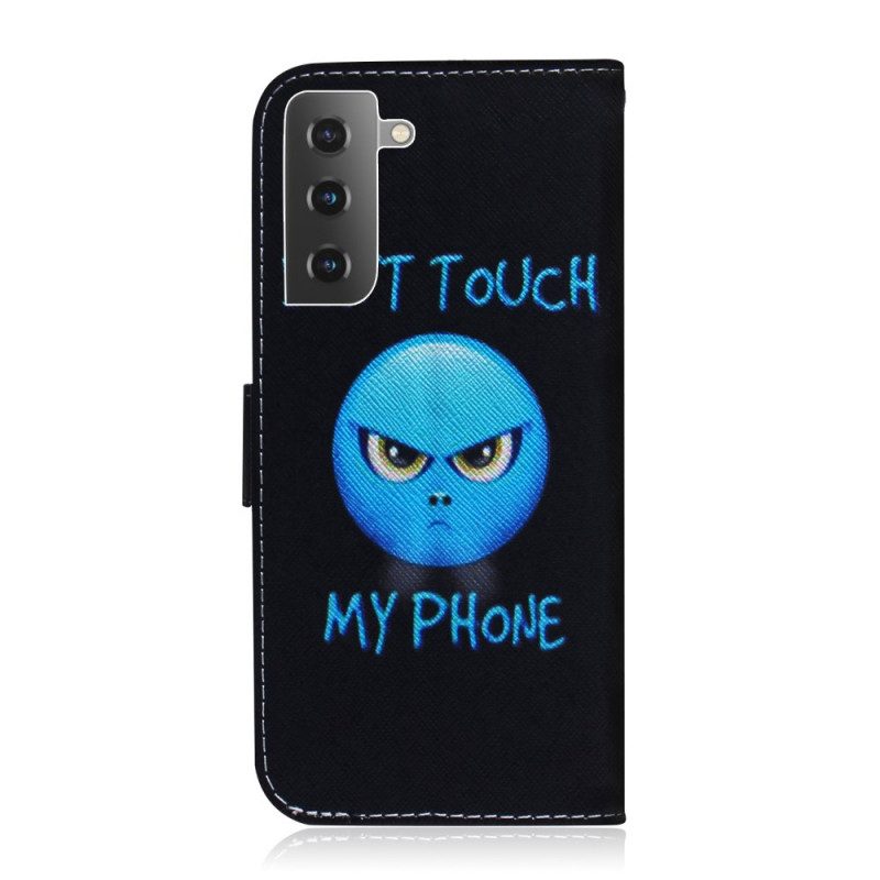 Custodia in pelle Samsung Galaxy S22 5G Telefono Emoji