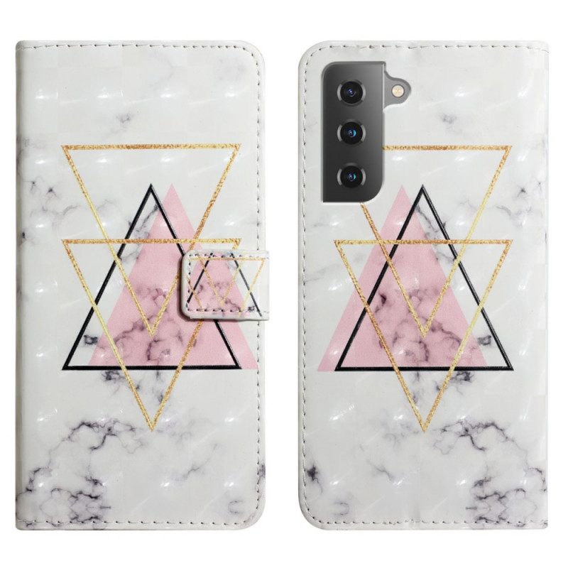 Custodia in pelle Samsung Galaxy S22 5G Triangolo Di Paillettes