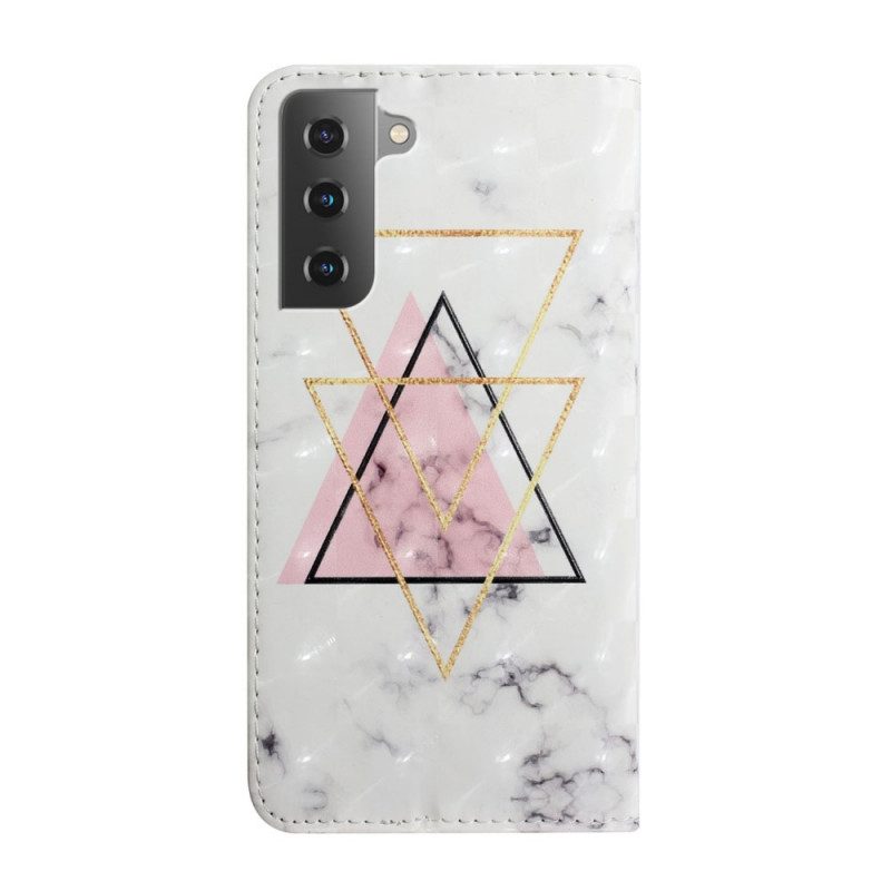 Custodia in pelle Samsung Galaxy S22 5G Triangolo Di Paillettes