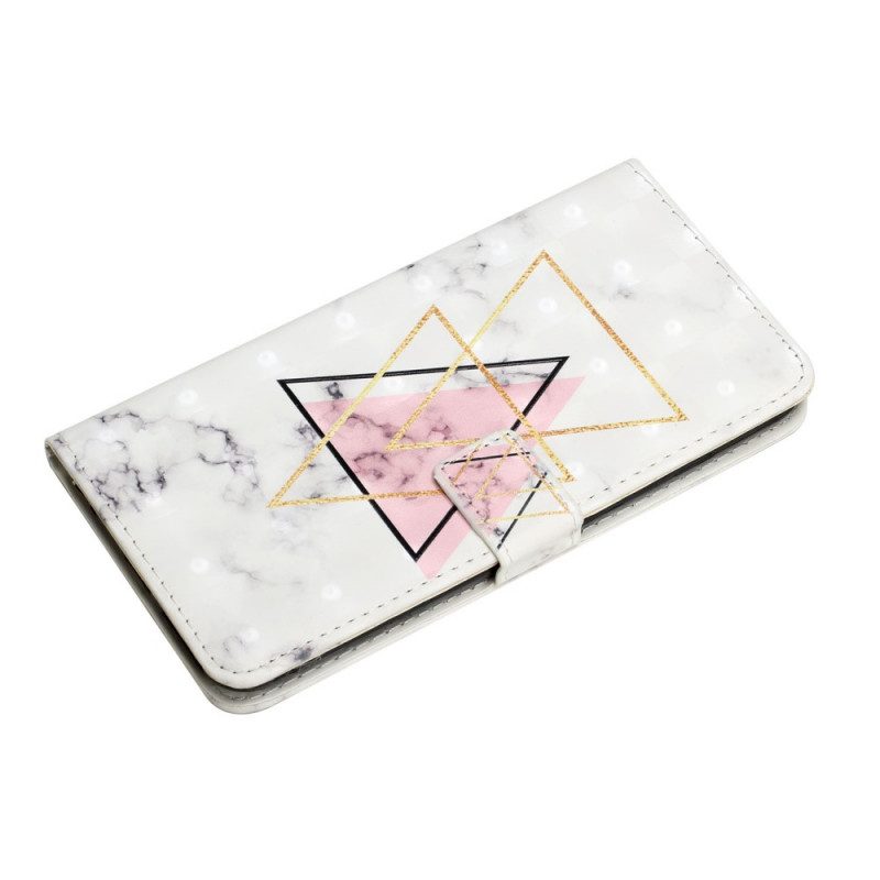 Custodia in pelle Samsung Galaxy S22 5G Triangolo Di Paillettes