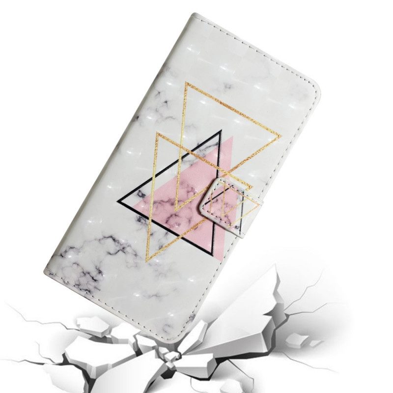 Custodia in pelle Samsung Galaxy S22 5G Triangolo Di Paillettes