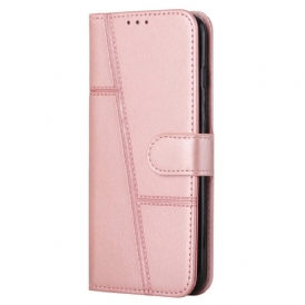 Folio Cover Samsung Galaxy S22 5G Cinturino Effetto Pelle Geo