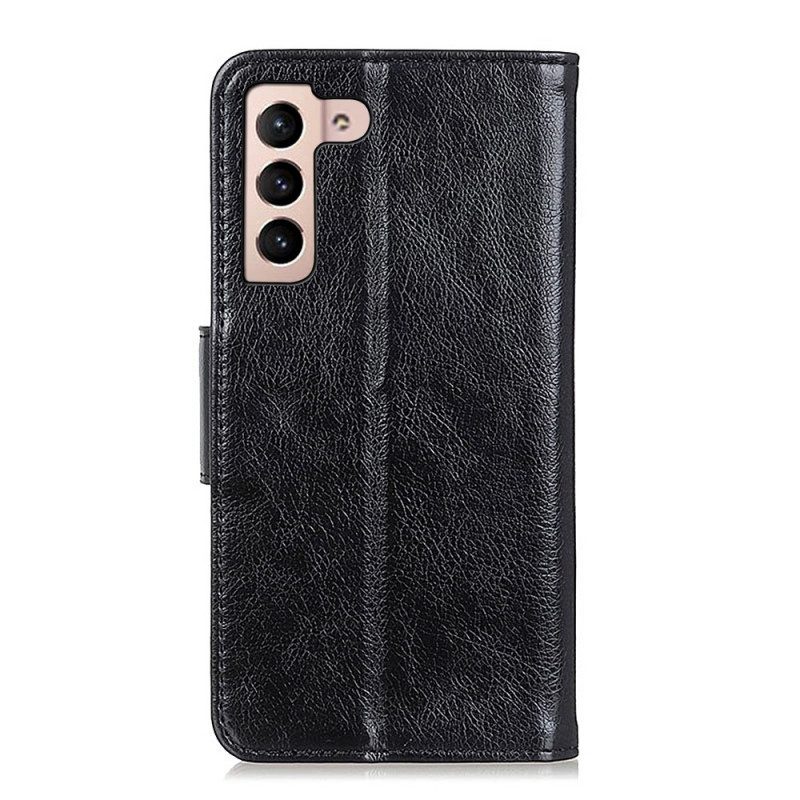 Folio Cover Samsung Galaxy S22 5G Crosta Di Nappa