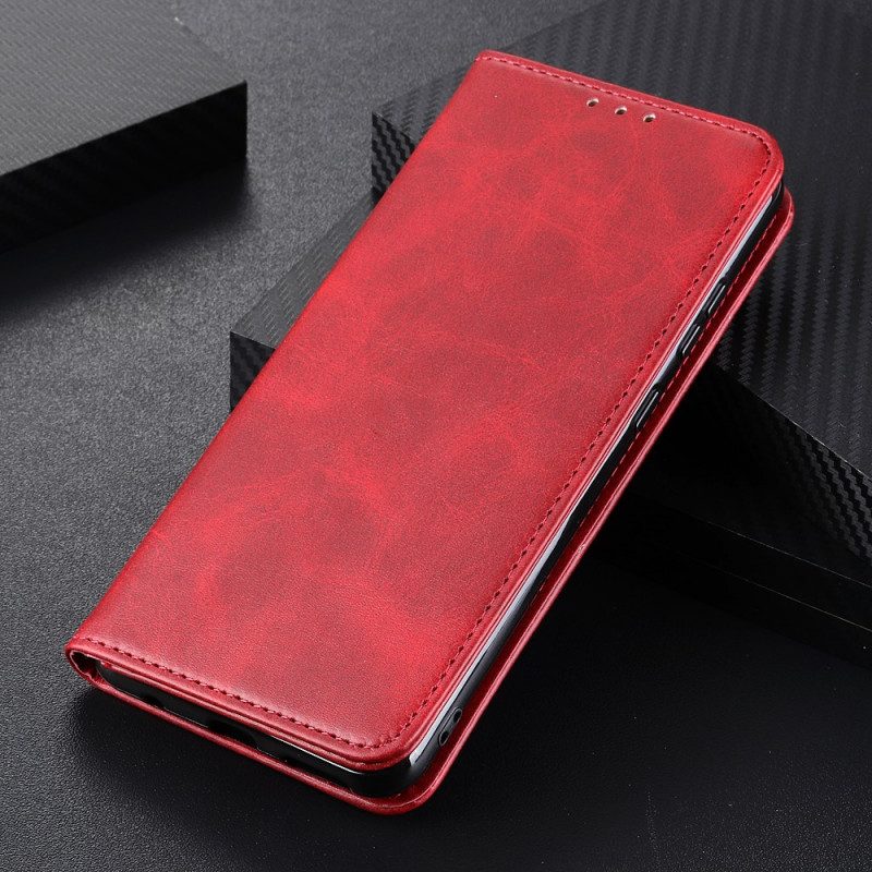 Folio Cover Samsung Galaxy S22 5G Custodia in pelle Pelle Crosta Eleganza