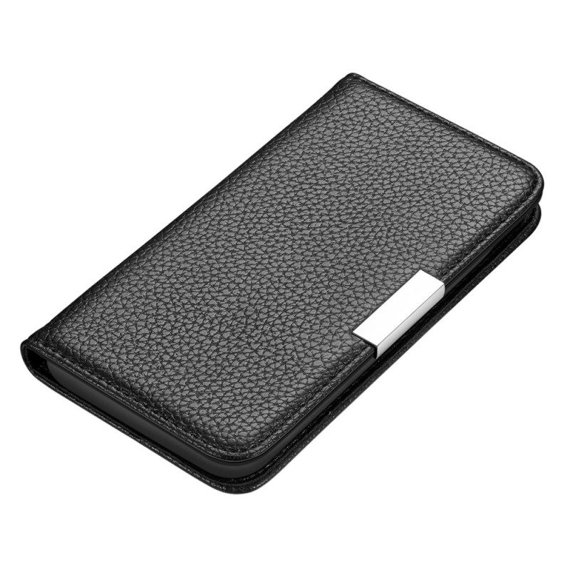 Folio Cover Samsung Galaxy S22 5G Custodia in pelle Ecopelle Litchi Ultra Chic