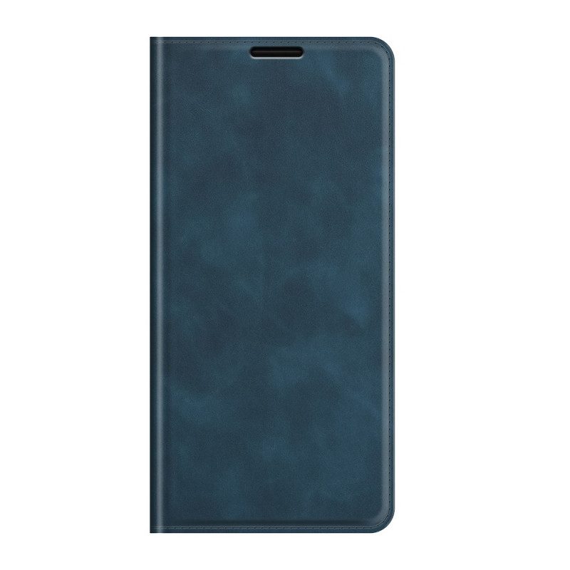 Folio Cover Samsung Galaxy S22 5G Custodia in pelle Effetto Pelle Silky Touch