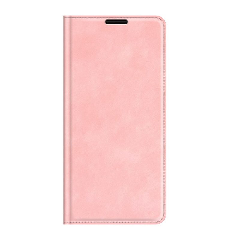 Folio Cover Samsung Galaxy S22 5G Custodia in pelle Effetto Pelle Silky Touch