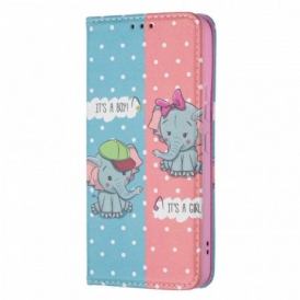 Folio Cover Samsung Galaxy S22 5G Custodia in pelle Elefantini