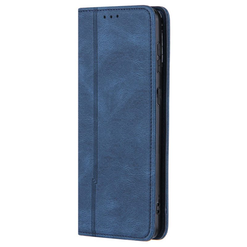 Folio Cover Samsung Galaxy S22 5G Custodia in pelle Linea Pelle Stile