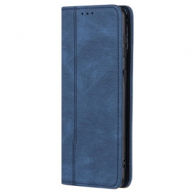 Folio Cover Samsung Galaxy S22 5G Custodia in pelle Linea Pelle Stile