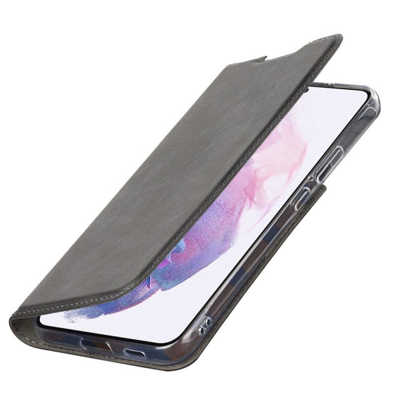 Folio Cover Samsung Galaxy S22 5G Custodia in pelle Strappy Di Classe In Ecopelle