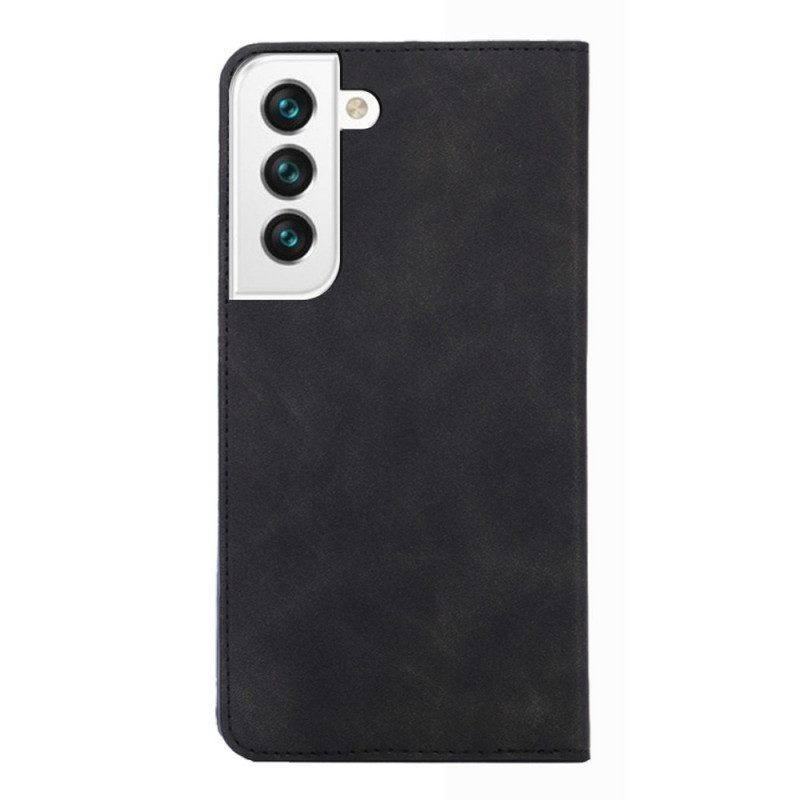 Folio Cover Samsung Galaxy S22 5G Custodia in pelle Tocco Di Pelle