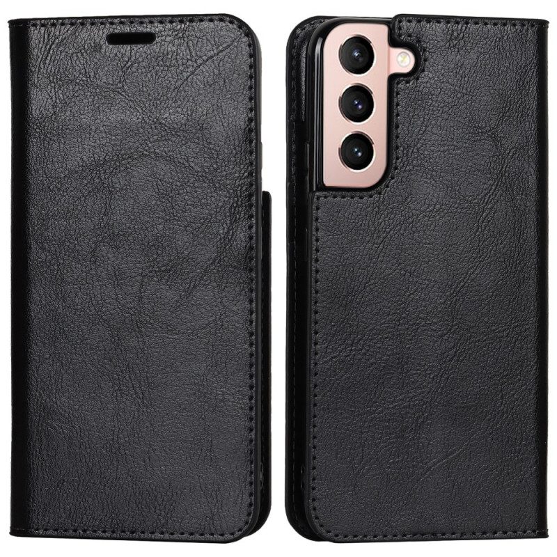 Folio Cover Samsung Galaxy S22 5G Custodia in pelle Pelle Vera