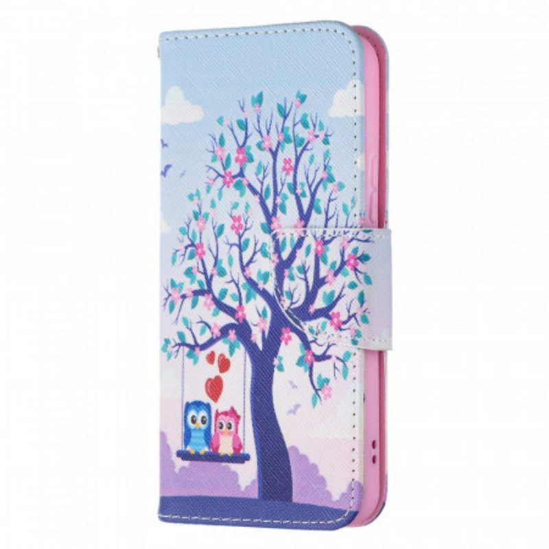 Folio Cover Samsung Galaxy S22 5G Gufi Sull'altalena