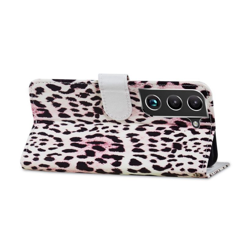 Folio Cover Samsung Galaxy S22 5G Leopardato