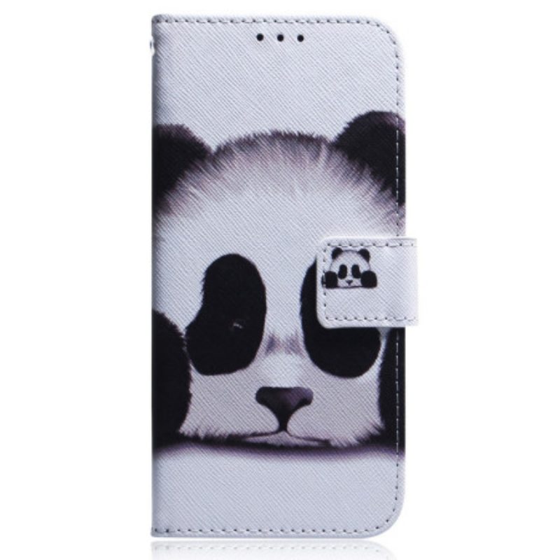 Custodia in pelle Oppo Reno 8 Lite Panda