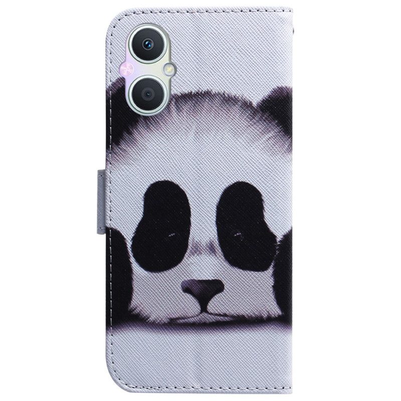 Custodia in pelle Oppo Reno 8 Lite Panda