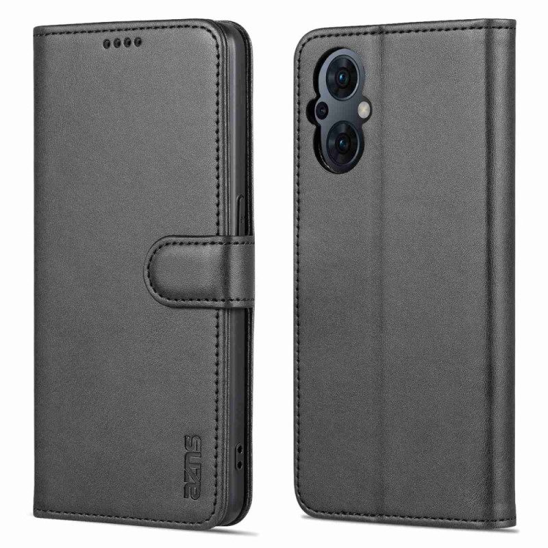 Custodia in pelle Oppo Reno 8 Lite Stile In Pelle Azns