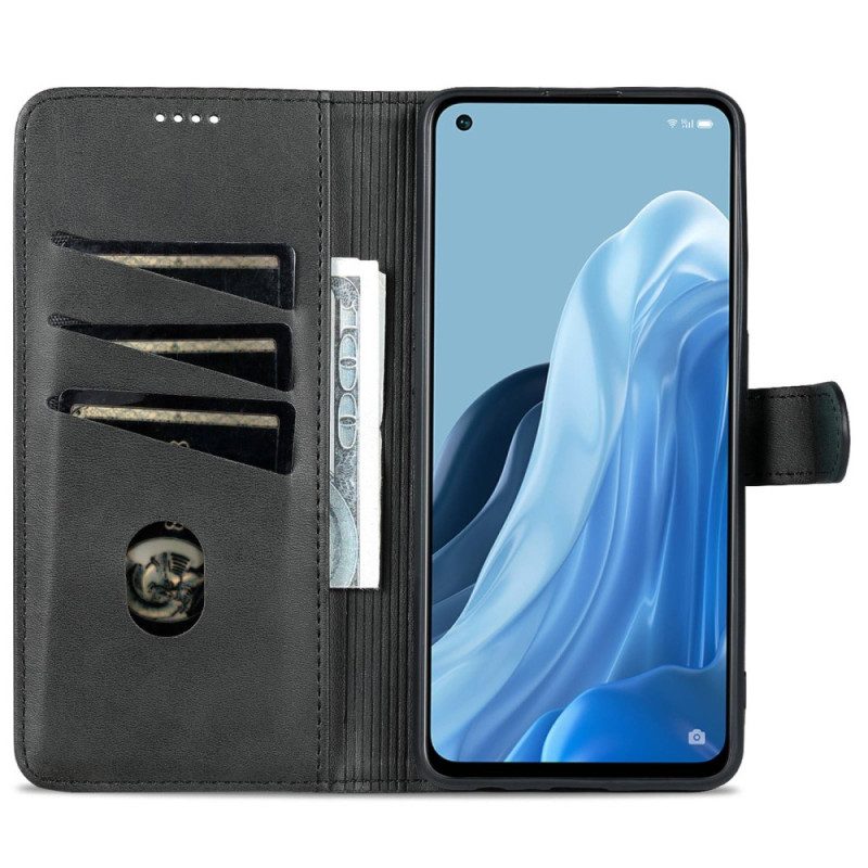 Custodia in pelle Oppo Reno 8 Lite Stile In Pelle Azns