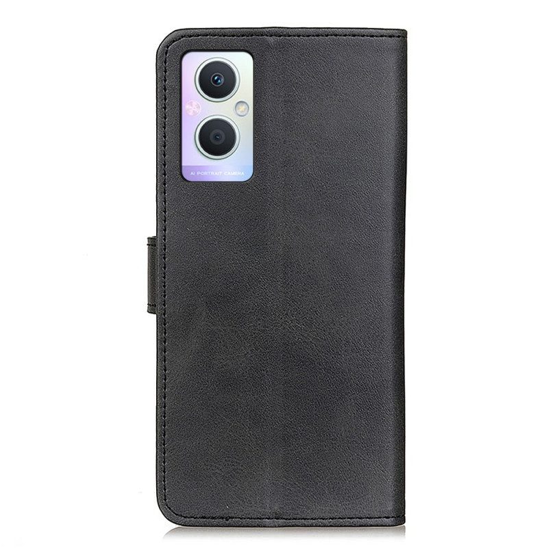 Custodia in pelle Oppo Reno 8 Lite Stile In Pelle Opaca