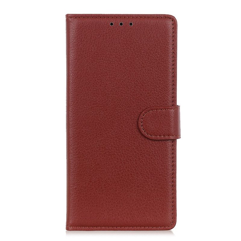 Custodia in pelle Oppo Reno 8 Lite Stile Tradizionale In Pelle Litchi