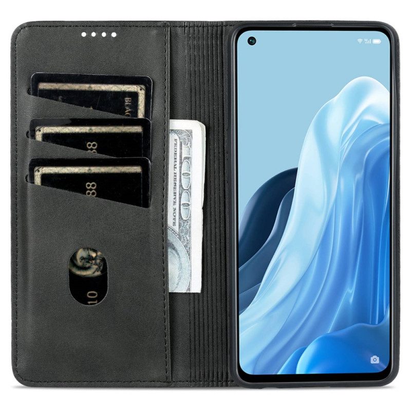 Folio Cover Oppo Reno 8 Lite Custodia in pelle Azns