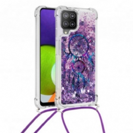 Cover Samsung Galaxy A22 Acchiappasogni Con Coulisse Con Paillettes