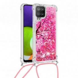 Cover Samsung Galaxy A22 Albero Con Coulisse Di Paillettes