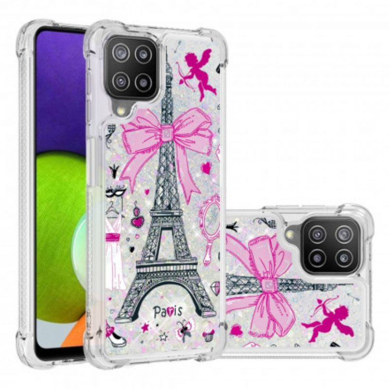 Cover Samsung Galaxy A22 Le Paillettes Della Torre Eiffel