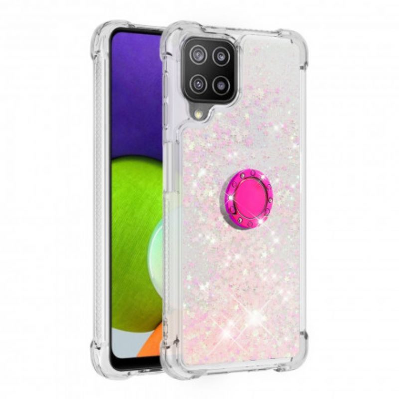 Cover Samsung Galaxy A22 Paillettes Con Supporto Ad Anello