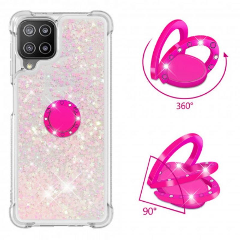 Cover Samsung Galaxy A22 Paillettes Con Supporto Ad Anello