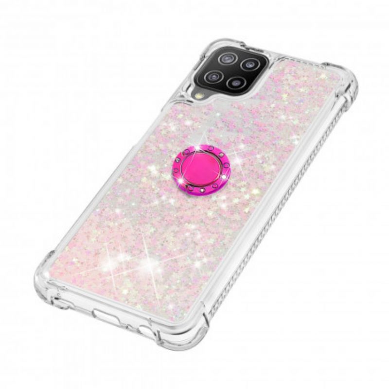 Cover Samsung Galaxy A22 Paillettes Con Supporto Ad Anello