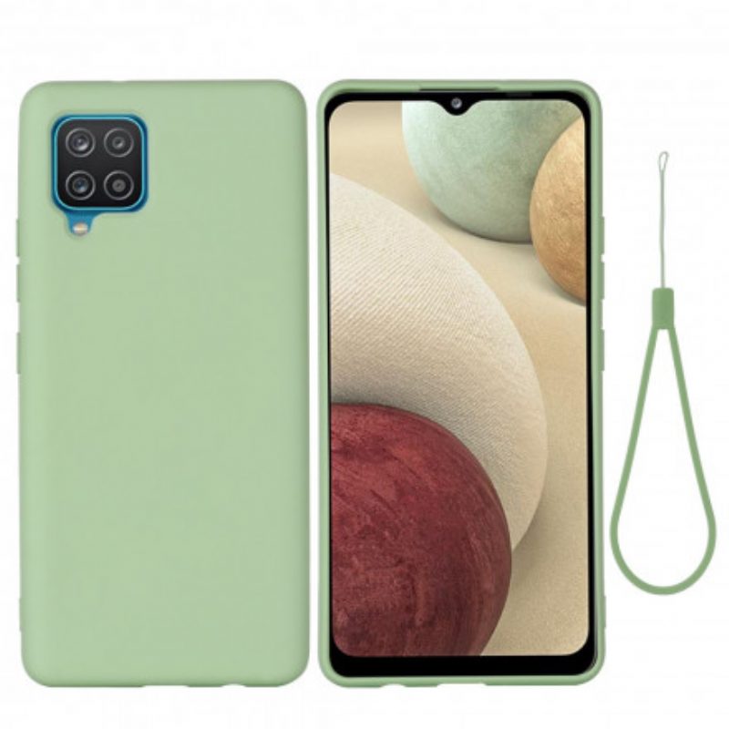 Cover Samsung Galaxy A22 Silicone Liquido Con Cordino