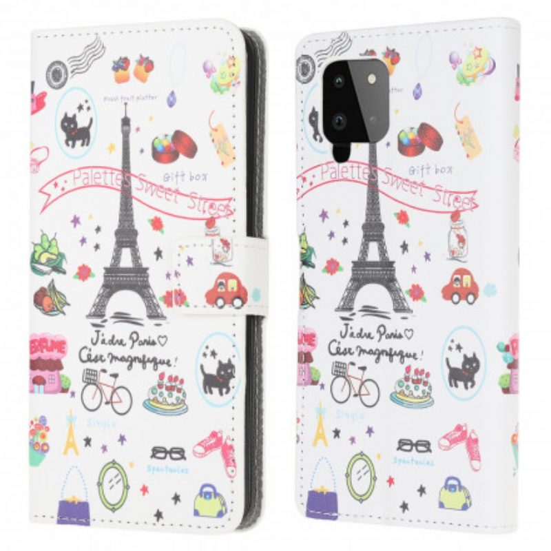 Custodia in pelle Samsung Galaxy A22 Amo Parigi