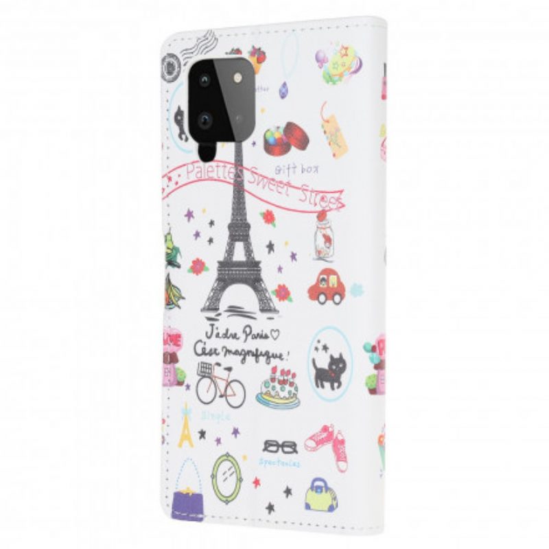 Custodia in pelle Samsung Galaxy A22 Amo Parigi