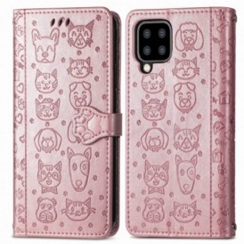 Custodia in pelle Samsung Galaxy A22 Animali Animati