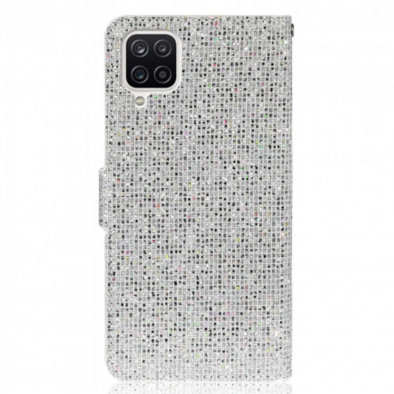 Custodia in pelle Samsung Galaxy A22 Design A S Con Paillettes