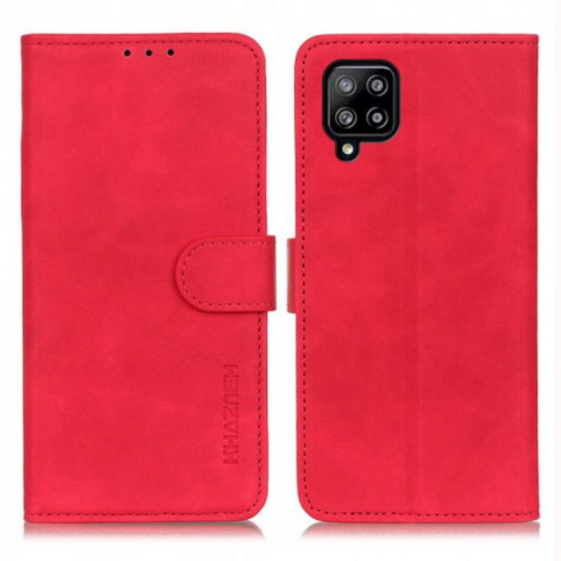 Custodia in pelle Samsung Galaxy A22 Effetto Pelle Opaca Vintage Khazneh