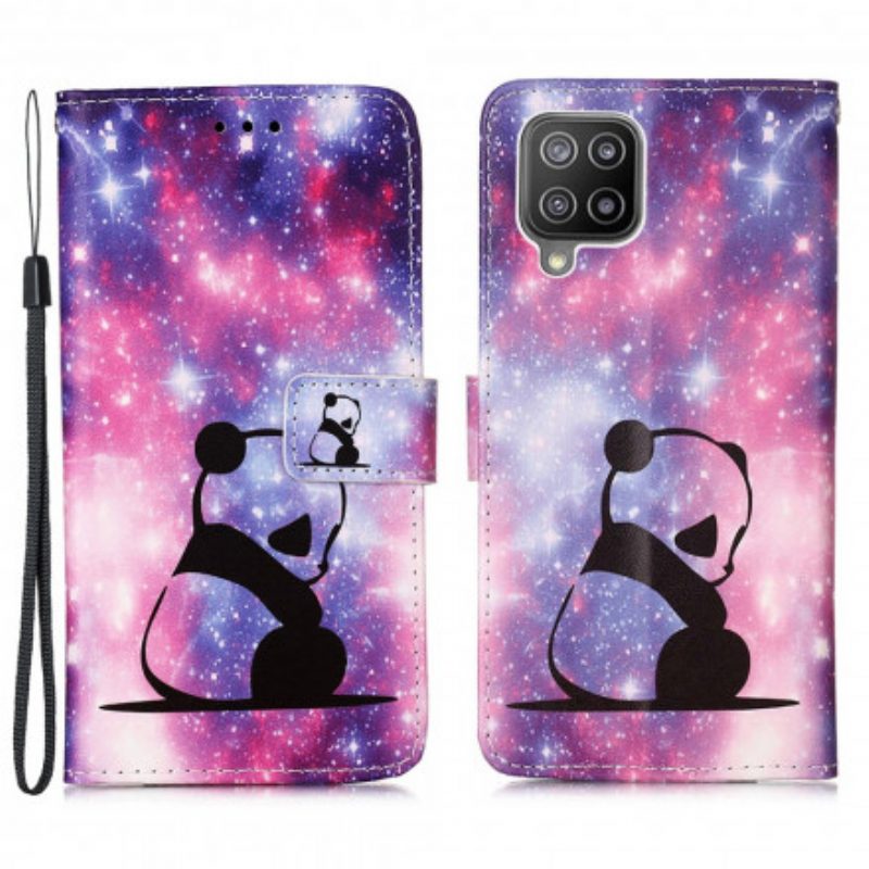 Custodia in pelle Samsung Galaxy A22 Galassia Panda