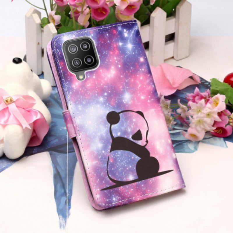 Custodia in pelle Samsung Galaxy A22 Galassia Panda