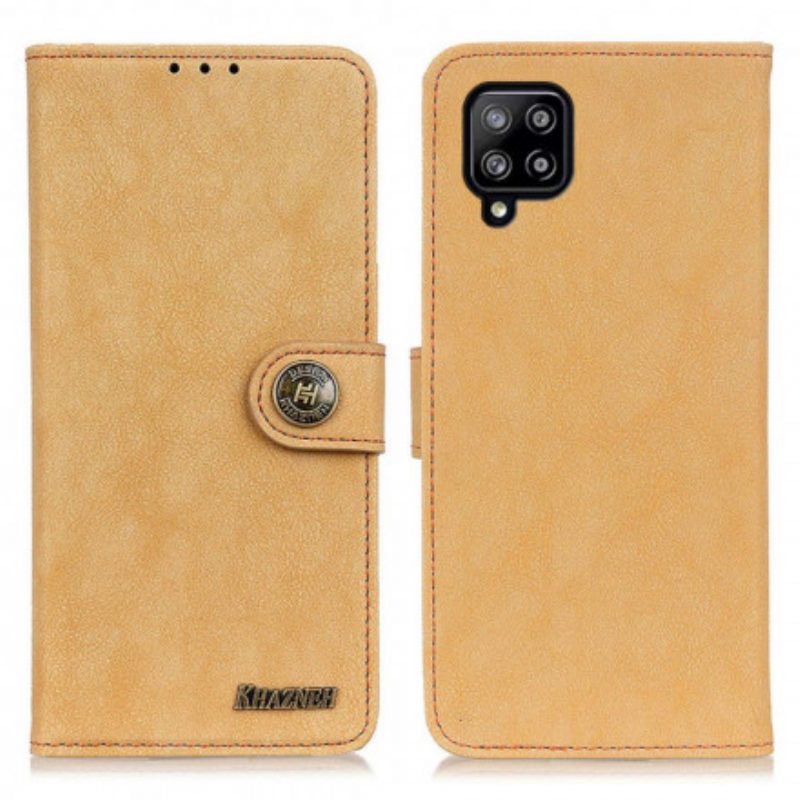 Custodia in pelle Samsung Galaxy A22 Khazneh Retro Crosta Ecopelle