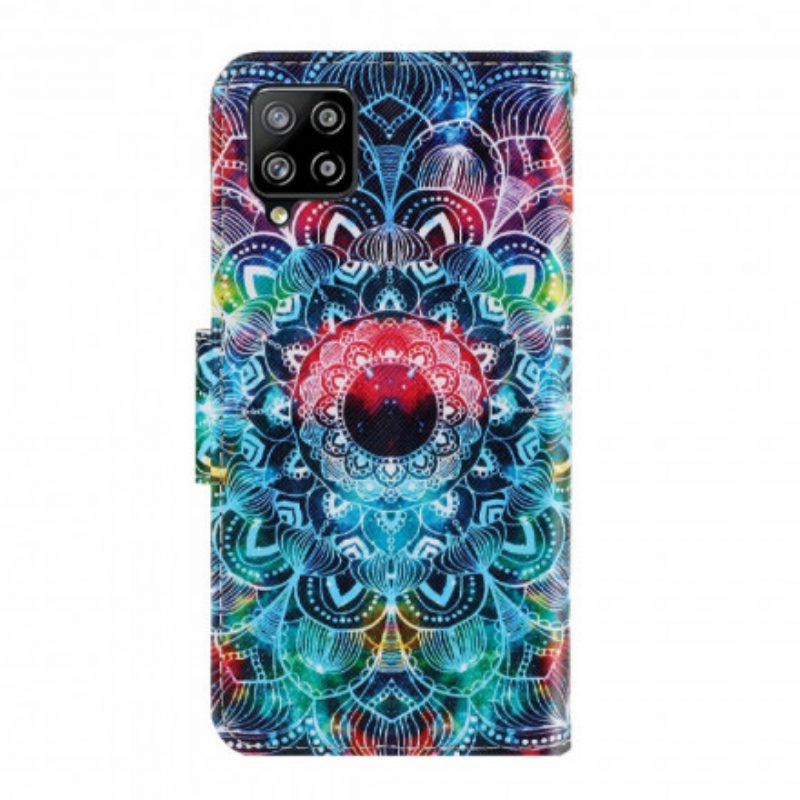 Custodia in pelle Samsung Galaxy A22 Mandala Con Spalline Vistose