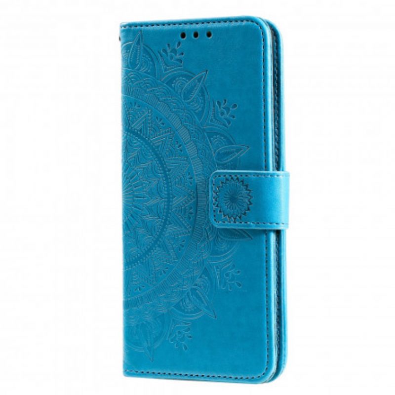 Custodia in pelle Samsung Galaxy A22 Mandala Del Sole