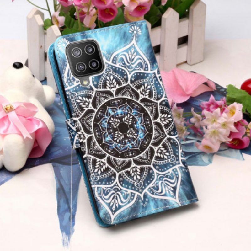 Custodia in pelle Samsung Galaxy A22 Mandala Nel Cielo