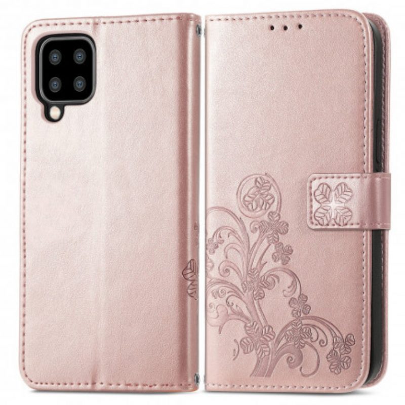 Custodia in pelle Samsung Galaxy A22 Quadrifoglio