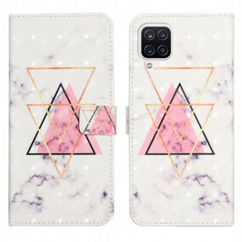 Custodia in pelle Samsung Galaxy A22 Triangolo Di Paillettes