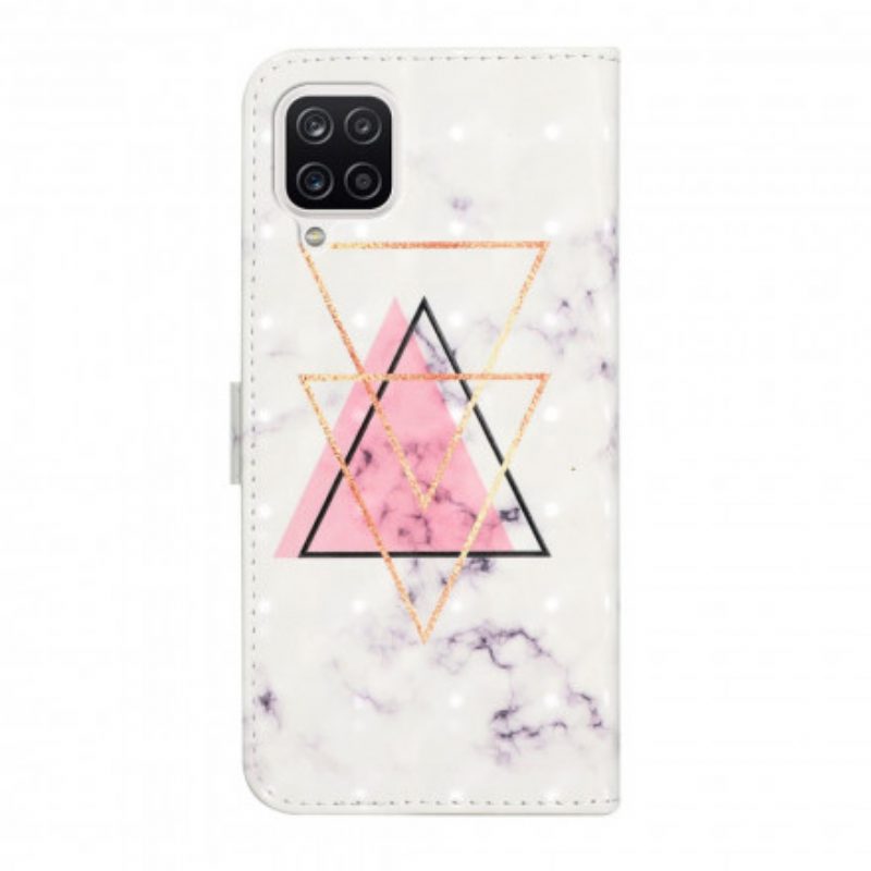 Custodia in pelle Samsung Galaxy A22 Triangolo Di Paillettes