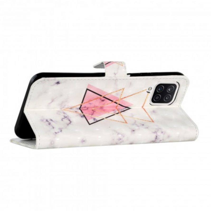 Custodia in pelle Samsung Galaxy A22 Triangolo Di Paillettes