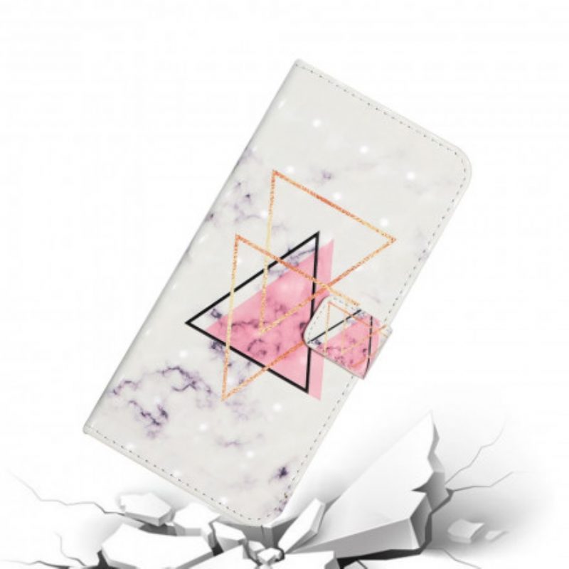 Custodia in pelle Samsung Galaxy A22 Triangolo Di Paillettes